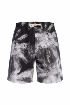 Palm Angels GREY Cotton shorts with print