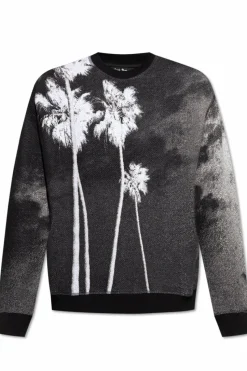 Palm Angels GREY Sweater with print