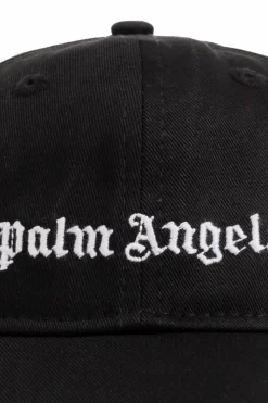 Palm Angels Kids BLACK Baseball cap with logo