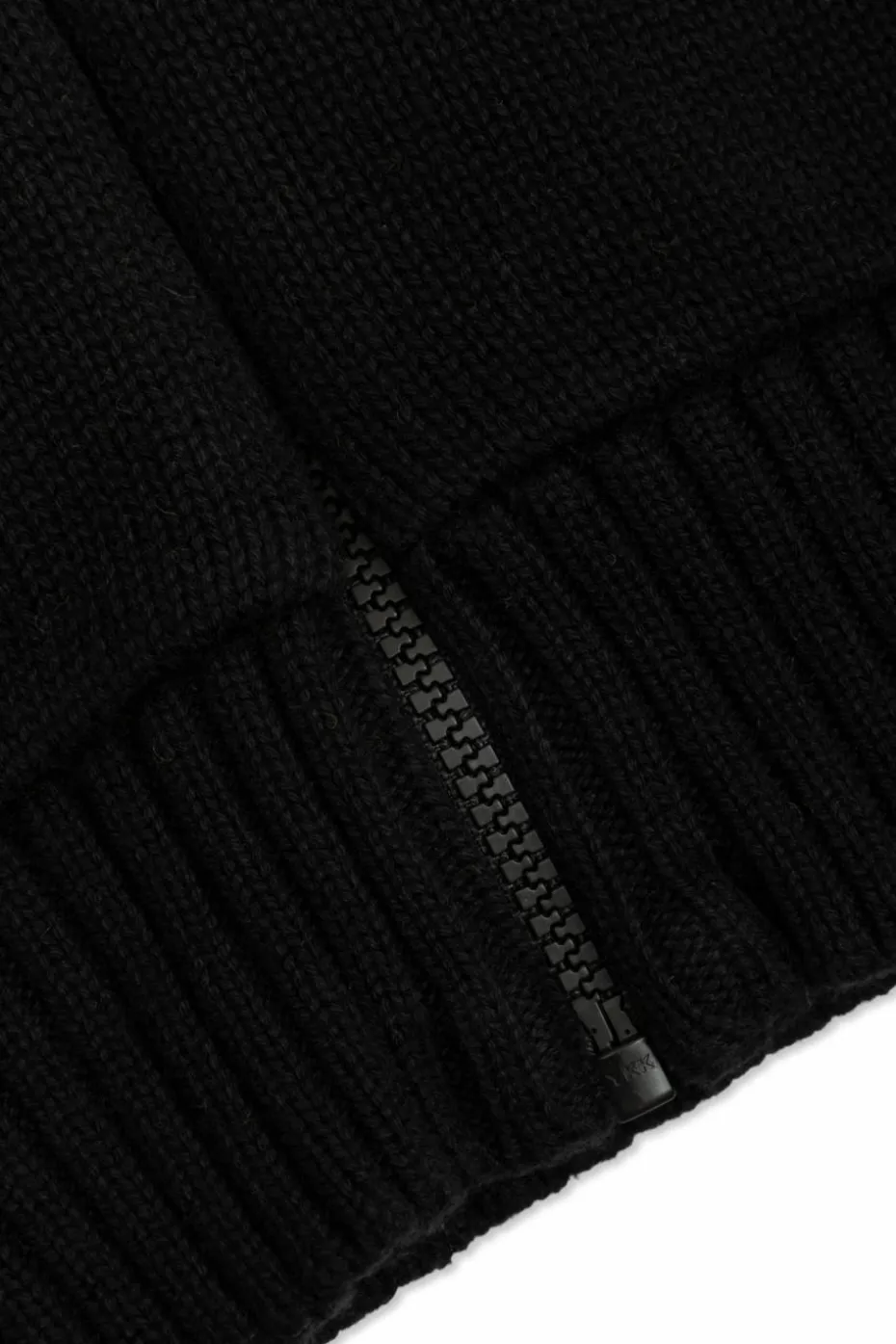 Palm Angels Kids BLACK Cardigan with wool trim