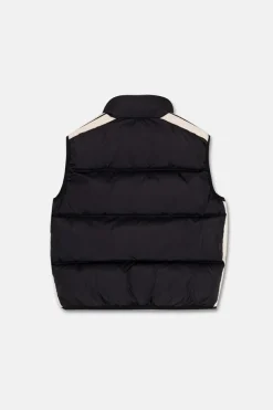 Palm Angels Kids BLACK Insulated quilted vest