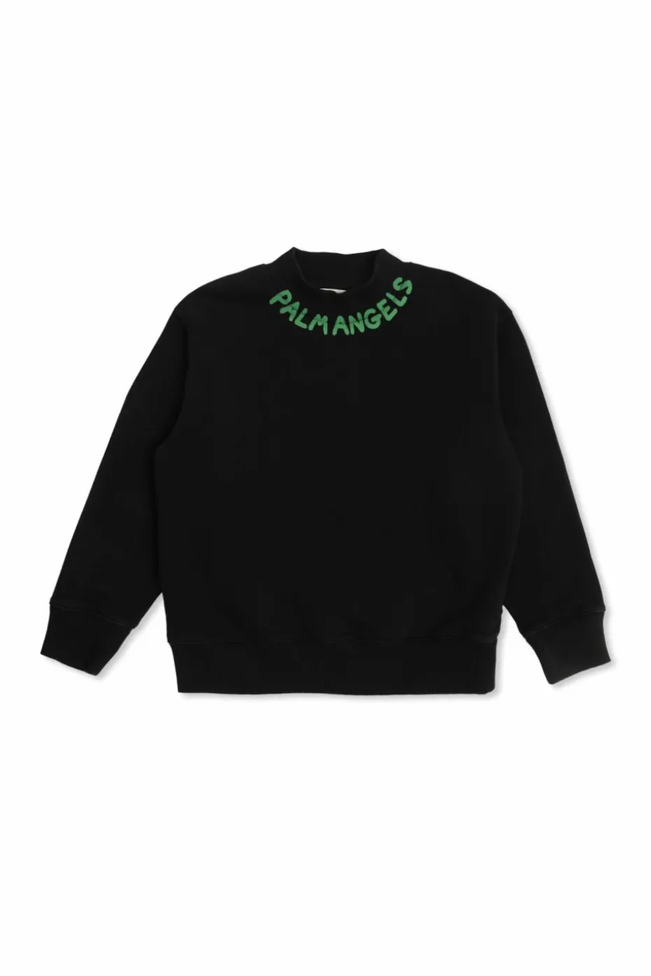 Palm Angels Kids BLACK Sweatshirt with printed logo