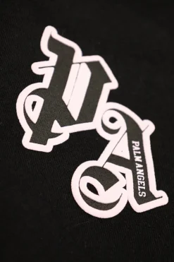 Palm Angels Kids BLACK T-shirt with printed logo