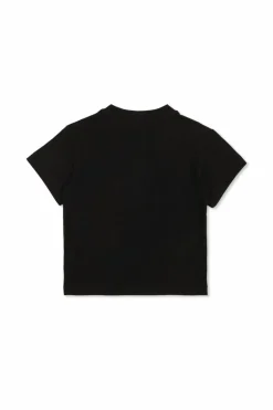 Palm Angels Kids BLACK T-shirt with colorful print