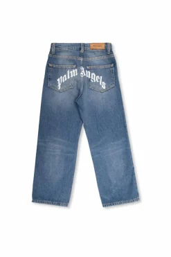 Palm Angels Kids BLUE Jeans with logo