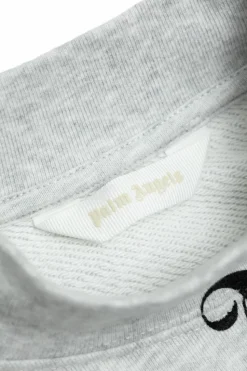 Palm Angels Kids GREY Sweatshirt with printed logo