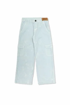 Palm Angels Kids light blue Cargo jeans
