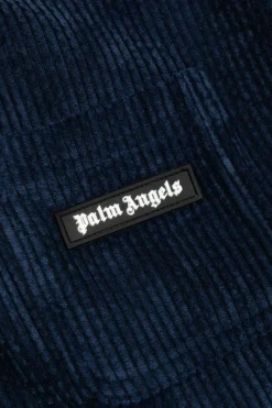 Palm Angels Kids NAVY BLUE Ribbed jacket