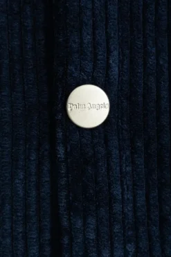 Palm Angels Kids NAVY BLUE Ribbed jacket