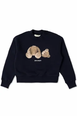Palm Angels Kids NAVY BLUE Printed sweatshirt