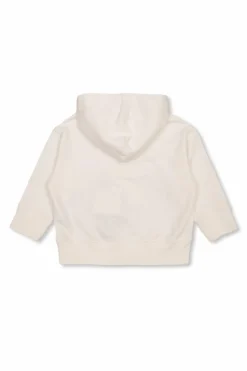 Palm Angels Kids WHITE Printed hoodie