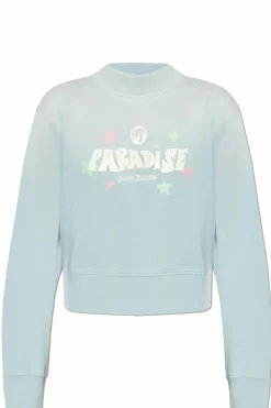 Palm Angels light blue Sweatshirt with logo