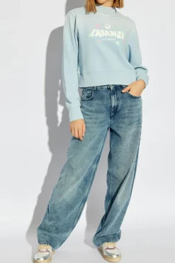 Palm Angels light blue Sweatshirt with logo
