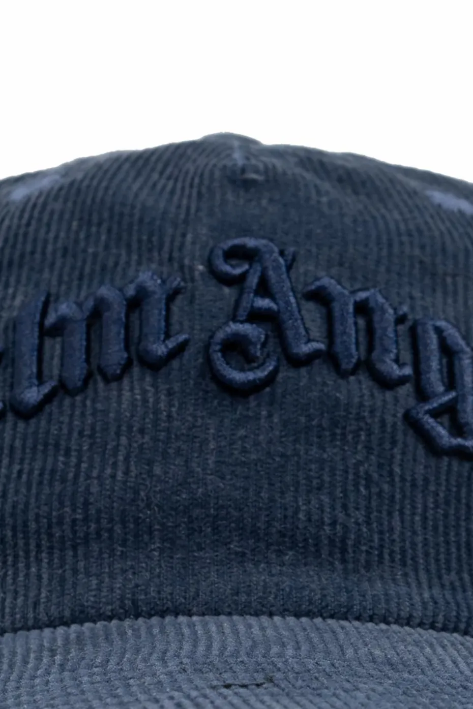 Palm Angels NAVY BLUE Corduroy cap