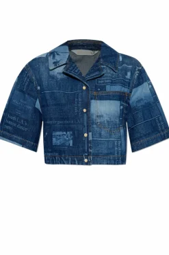 Palm Angels NAVY BLUE Denim shirt