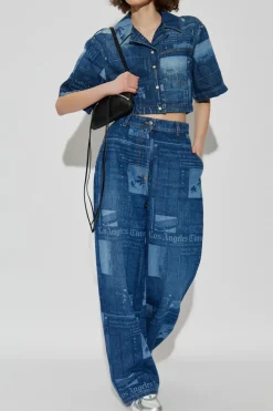 Palm Angels NAVY BLUE Denim shirt