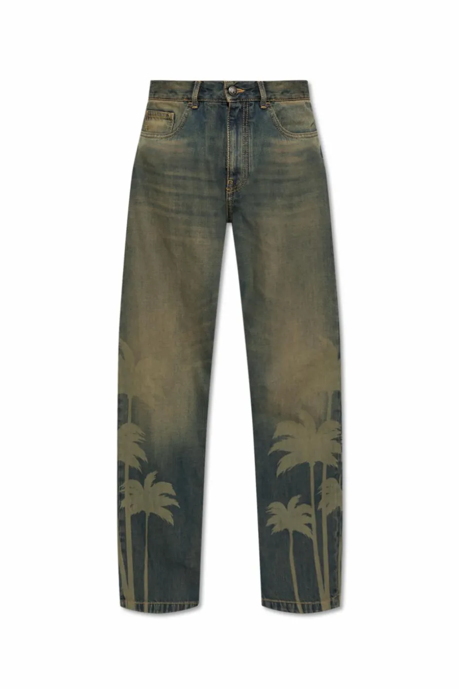 Palm Angels NAVY BLUE Jeans with logo