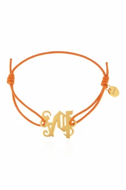 Palm Angels ORANGE Adjustable bracelet with logo-shaped appliqué