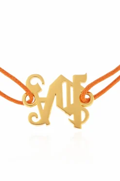 Palm Angels ORANGE Adjustable bracelet with logo-shaped appliqué
