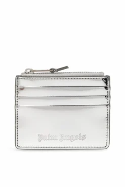 Palm Angels SILVER Card holder made of eco leather