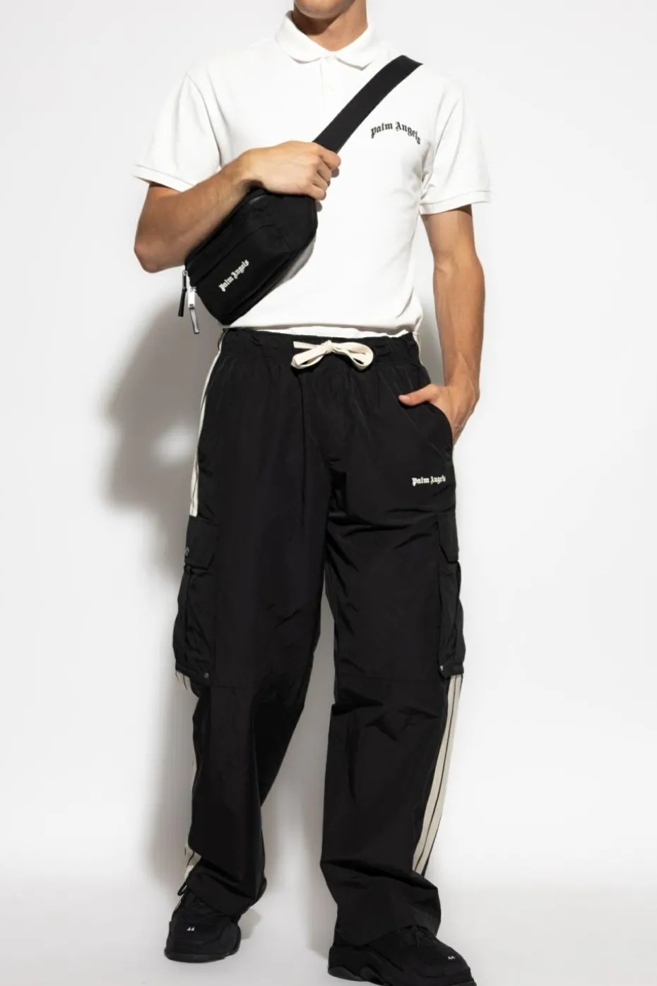 Palm Angels WHITE Polo with logo