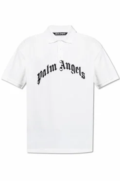 Palm Angels WHITE Polo with logo