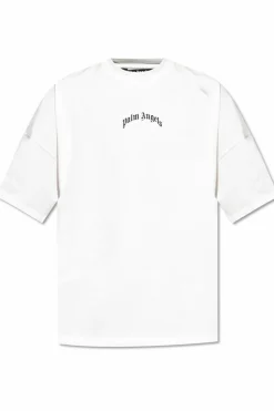 Palm Angels WHITE T-shirt with logo
