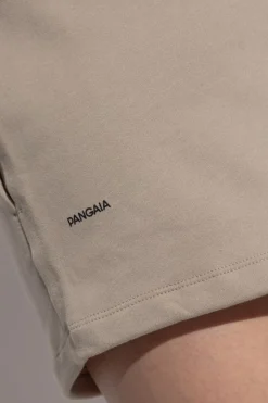 Pangaia beige Logo shorts
