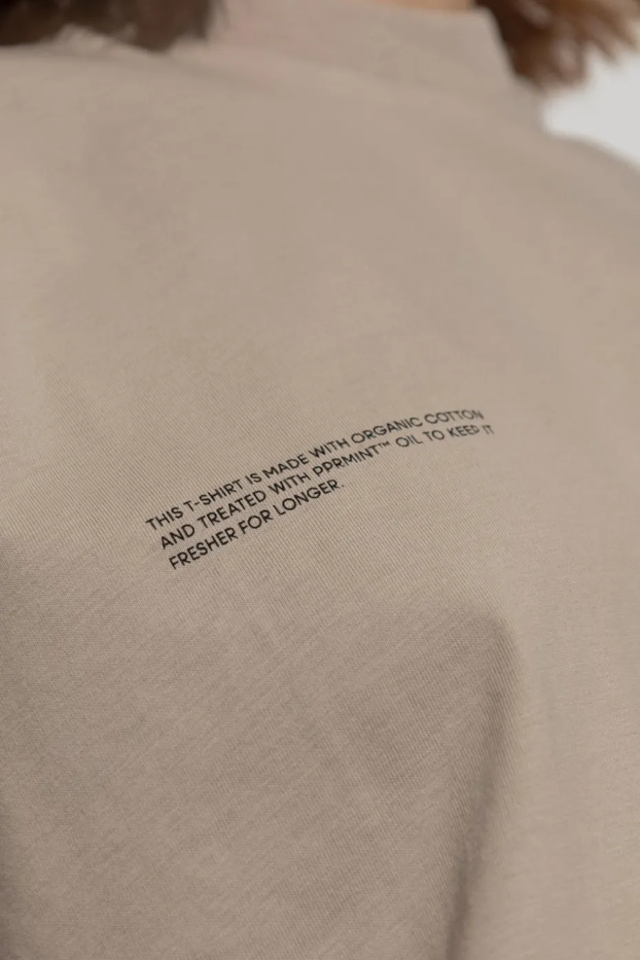 Pangaia beige T-shirt with logo