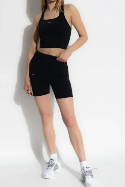 Pangaia BLACK Compression top with logo