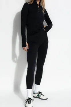 Pangaia BLACK Leggings with logo