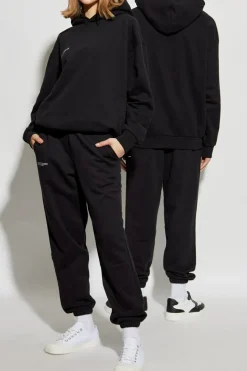 Pangaia BLACK Sweatshirt with logo