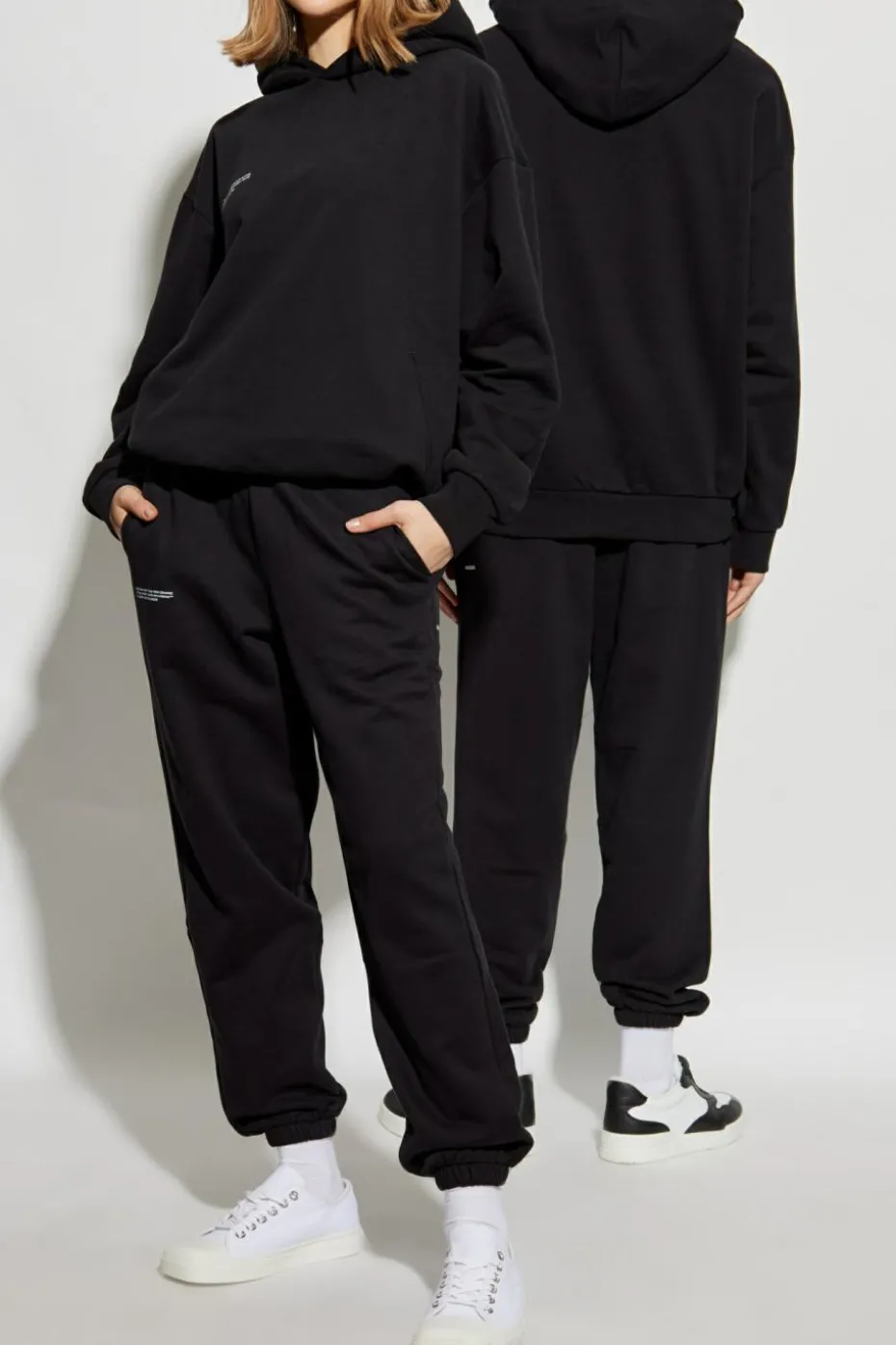 Pangaia BLACK Sweatshirt with logo