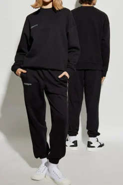 Pangaia BLACK Sweatshirt with logo