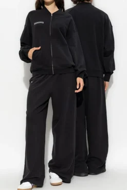 Pangaia BLACK Sweatshirt with logo