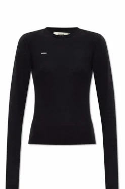 Pangaia BLACK T-shirt with logo
