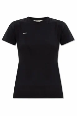 Pangaia BLACK T-shirt with logo