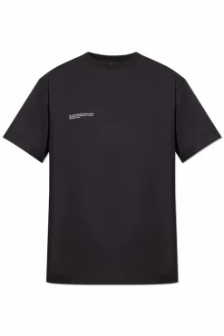 Pangaia BLACK T-shirt with logo