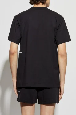 Pangaia BLACK T-shirt with logo