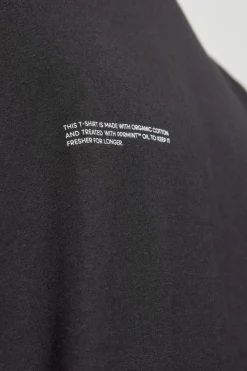 Pangaia BLACK T-shirt with logo