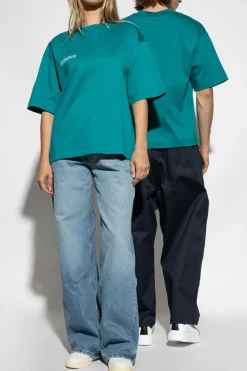Pangaia GREEN T-shirt with print