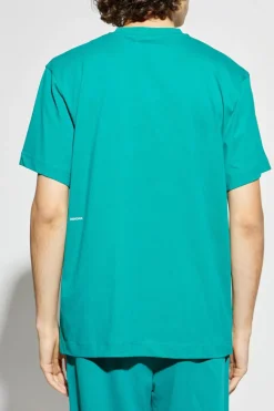 Pangaia GREEN T-shirt with logo