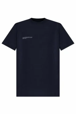 Pangaia NAVY BLUE T-shirt with logo