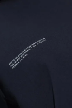 Pangaia NAVY BLUE T-shirt with logo