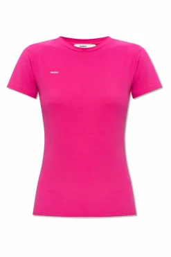 Pangaia PINK T-shirt with logo