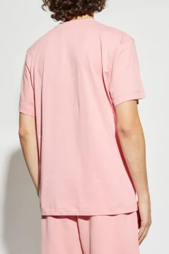 Pangaia PINK T-shirt with logo