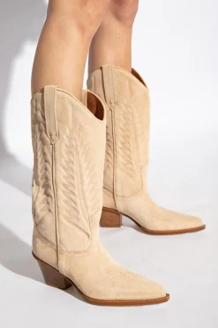 Paris Texas beige ‘Rosario' heeled cowboy boots