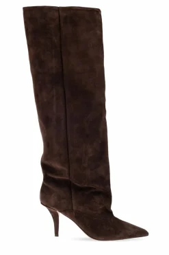 Paris Texas BROWN Suede heeled boots "Ines"