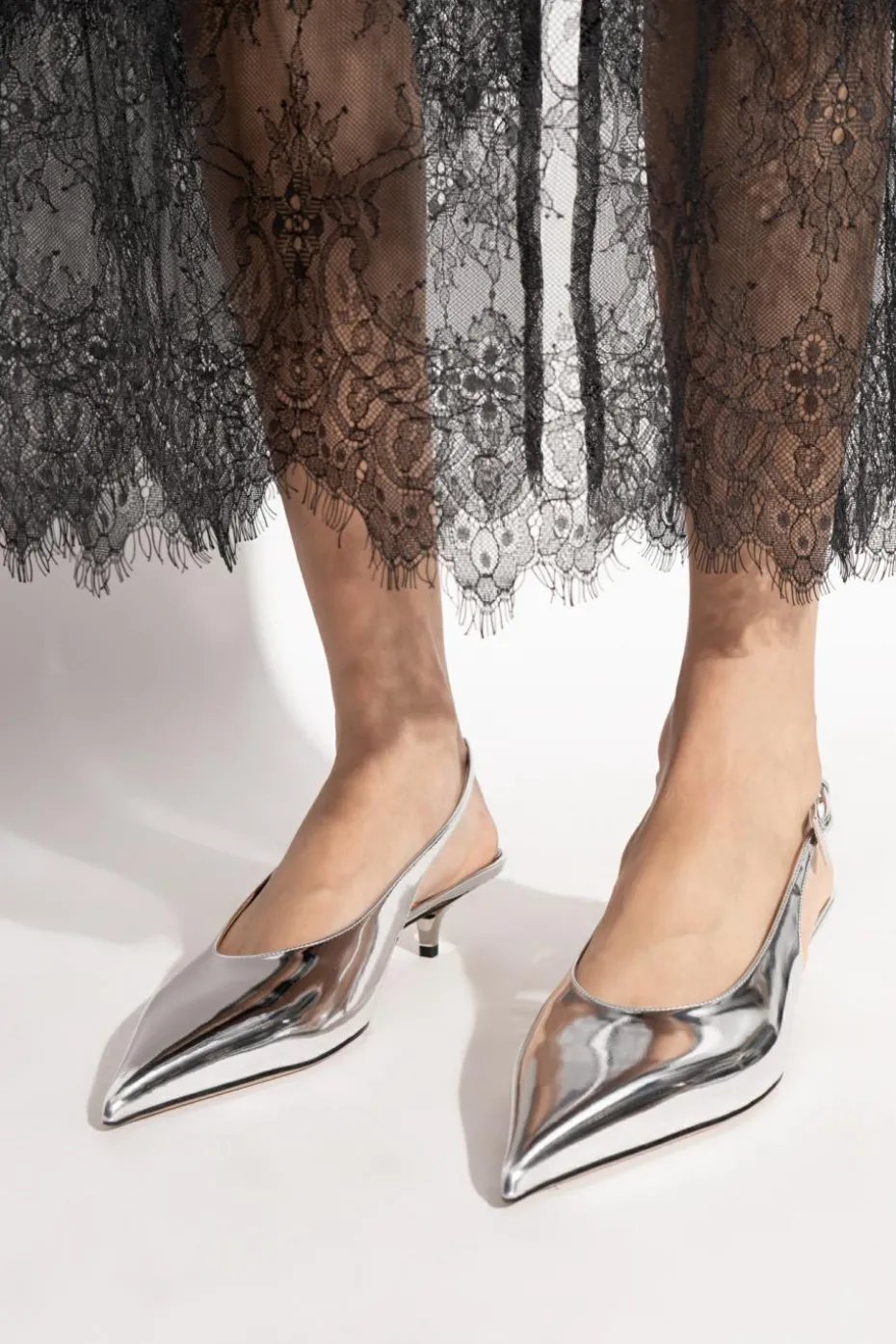 Paris Texas SILVER Heeled shoes "Jessica"