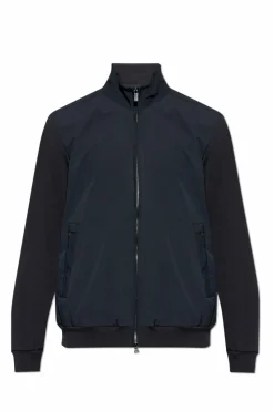 Paul & Shark BLACK Jacket with stand-up collar